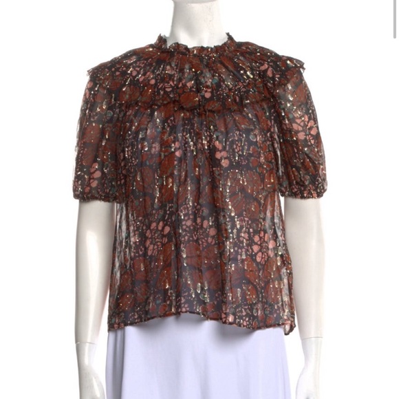 Ulla Johnson shimmer blouse - Picture 1 of 3